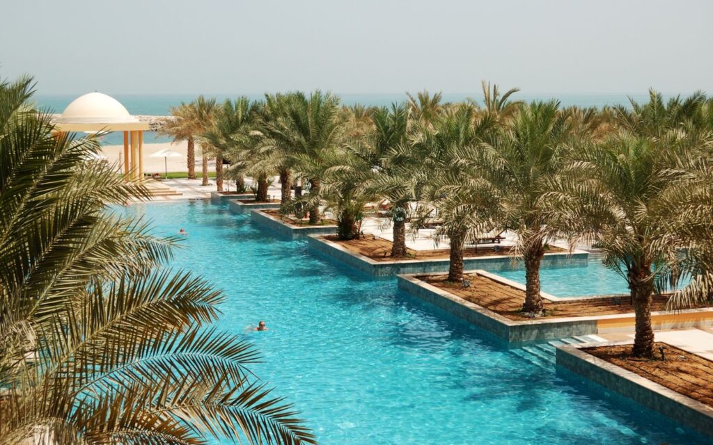 Beachfront dining and lounge area at a Ras Al Khaimah luxury hotel 5-star.