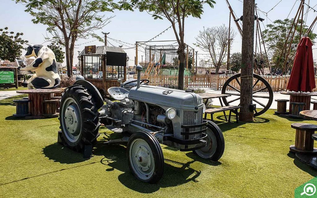 Tractor at Last Exit Al Khawaneej