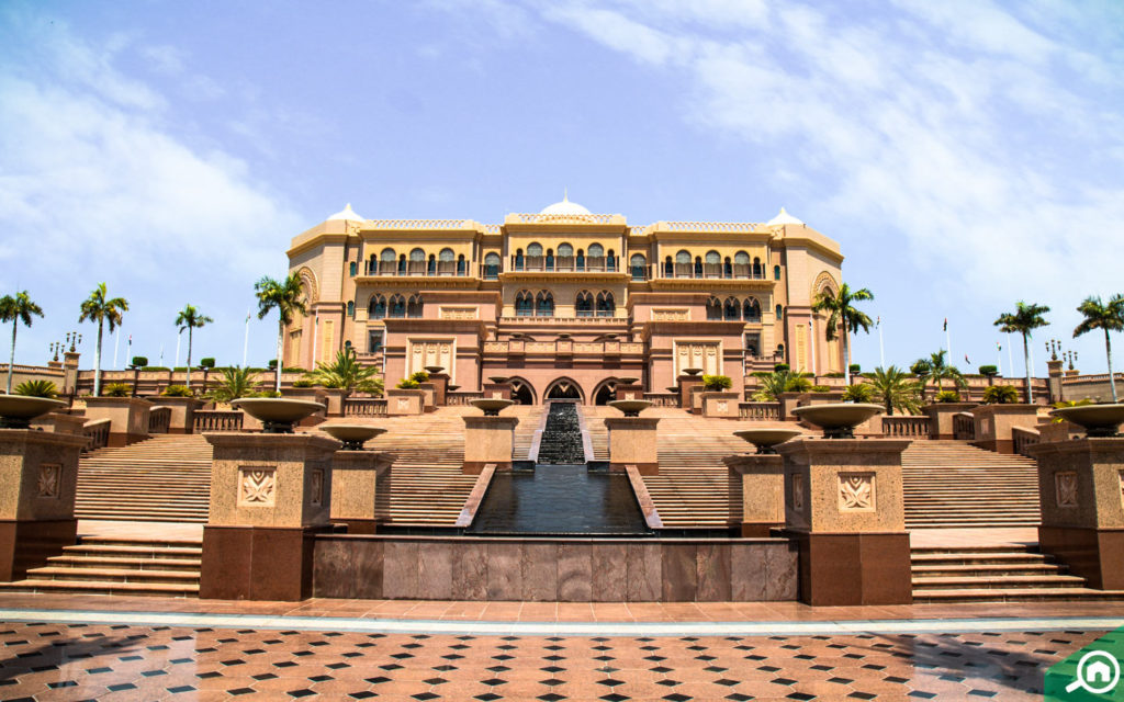 Emirates Palace Hotel main facade the hotel offers one of the best summer daycation package in Abu Dhabi