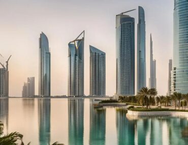 high residential towers in Al Reem Island with waterfront views