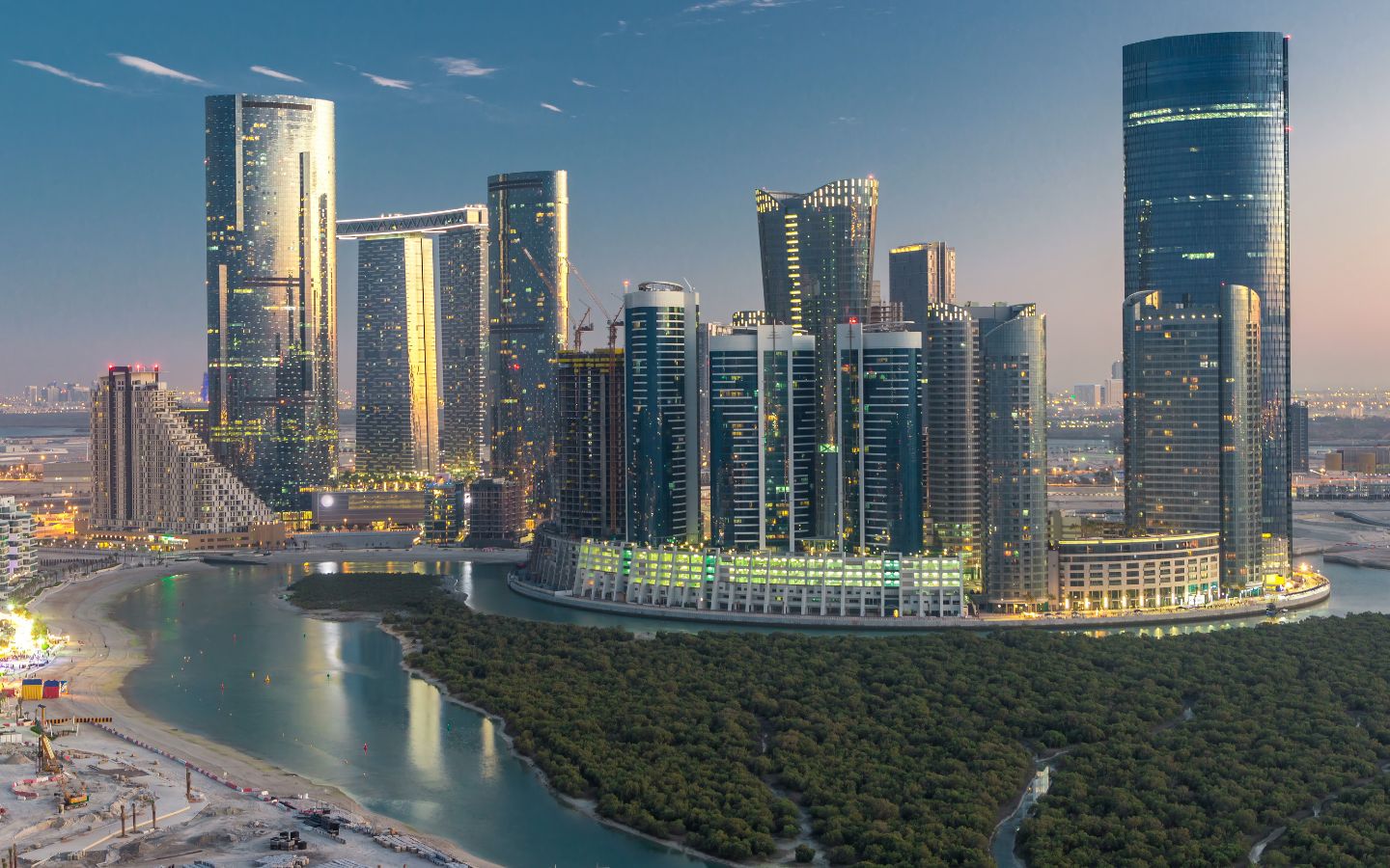 View of high-rise towers in Al Reem Island