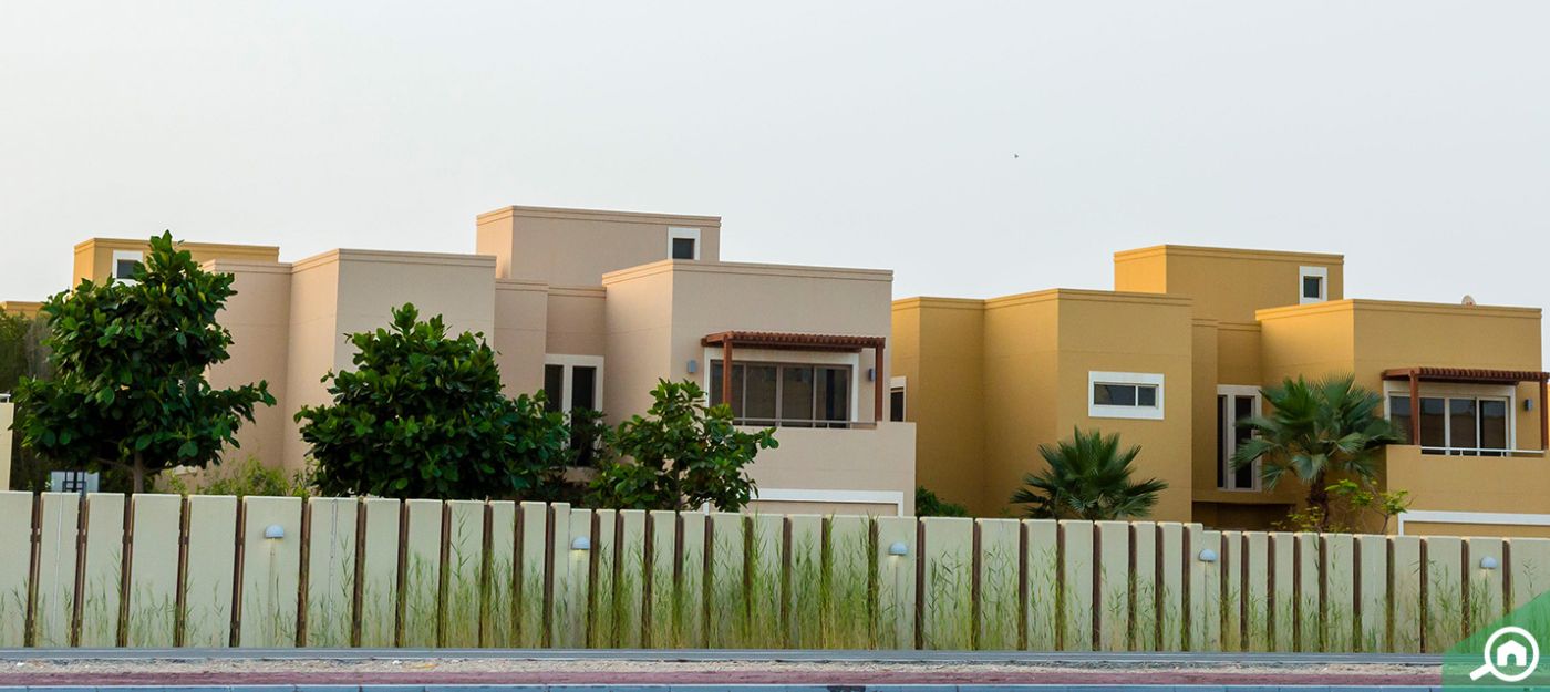 Views of villas in Al Raha Gardens Abu Dhabi