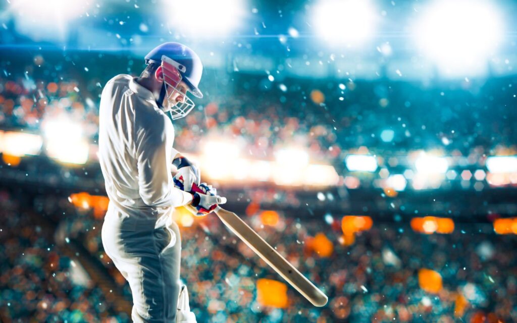 Cricketer in a stadium