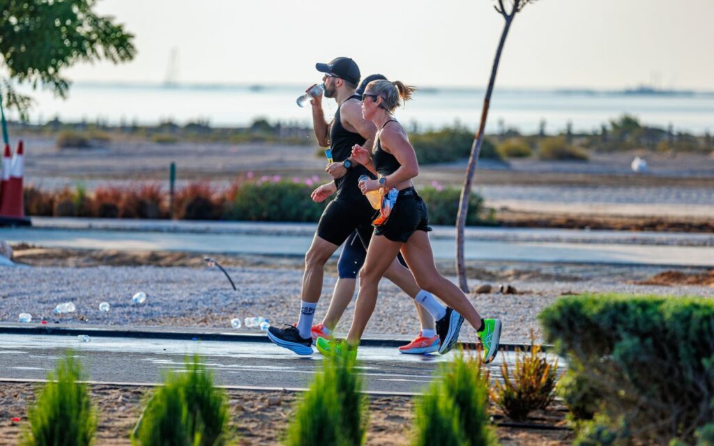 Participants can choose between half and full marathon Abu Dhabi 2025
