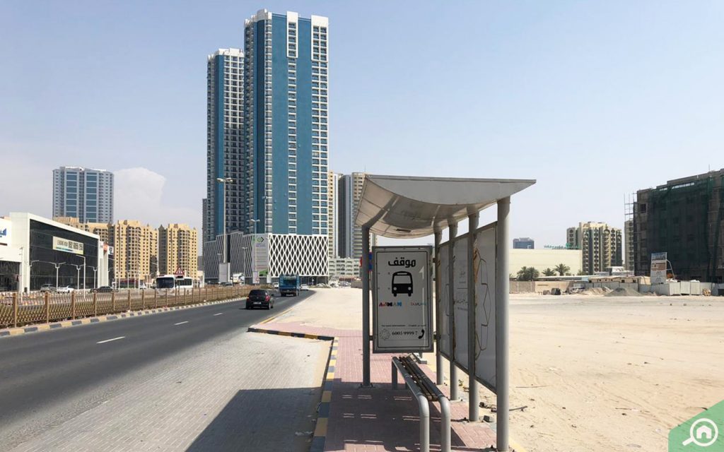 bus stop in Ajman