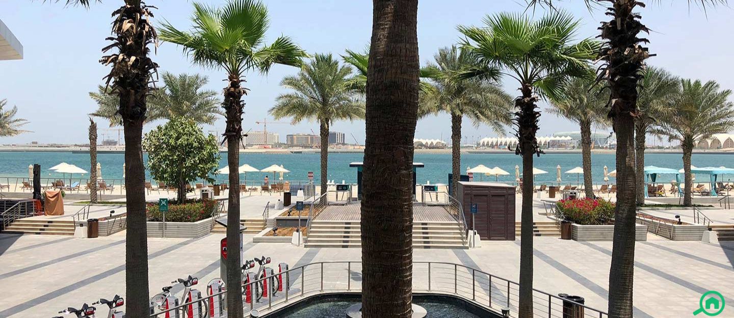 View of Al Raha Beach in Abu Dhabi