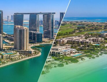 side by side view of Al Reem and Saadiyat Island