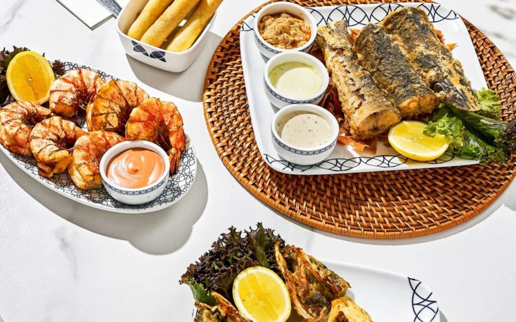 diverse menu at on of the best Lebanese restaurants in Dubai