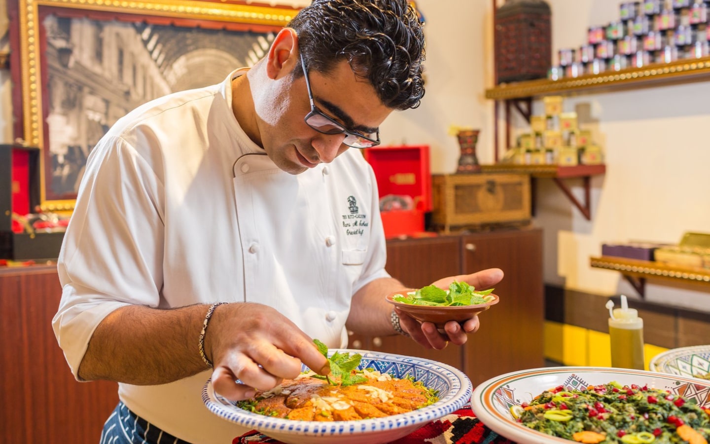 Chef Rami preparing iftar delicacies