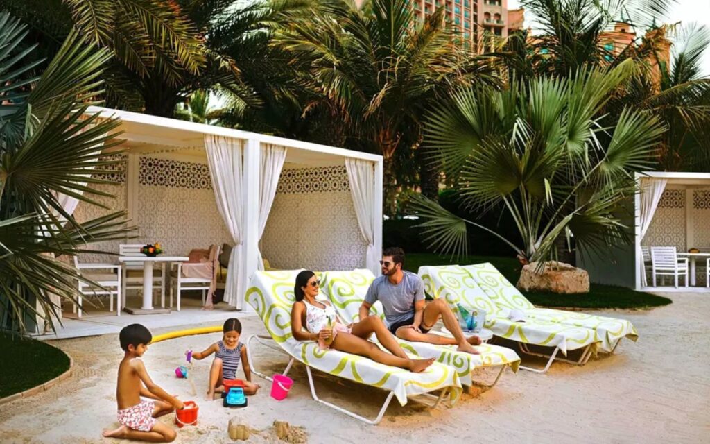 Reserve your perfect spot by the water with Aquaventure’s beach seating options