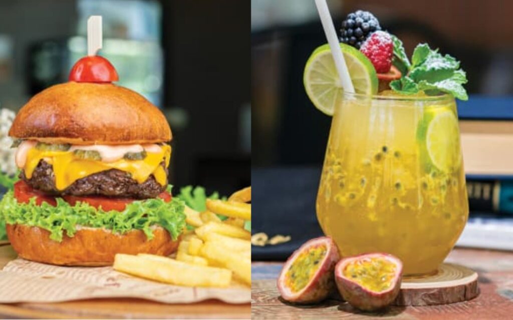 delicious food serving at the Ghafe restaurant in Dubai Aventura Parks