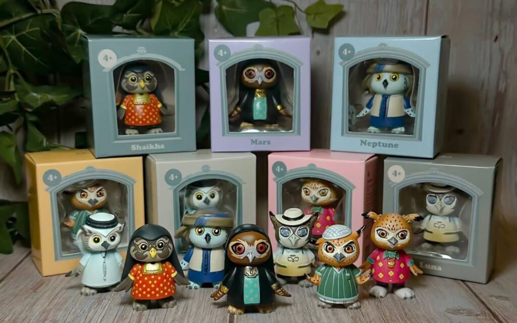 cute collectibles at the owl cafe in abu dhabi