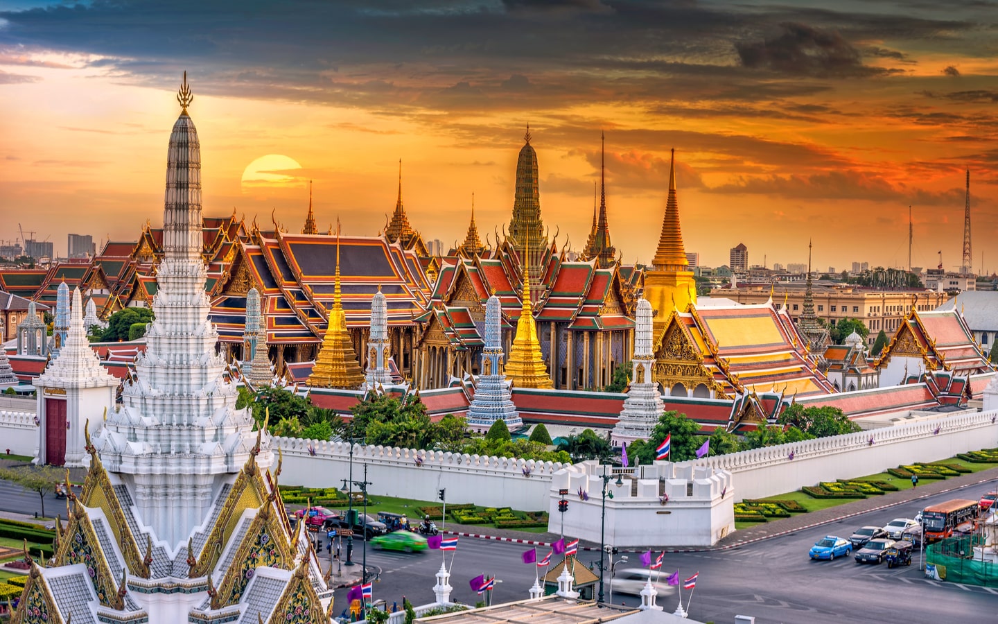 View of Grand Palace in Bangkok