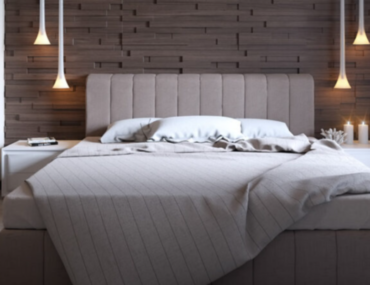 غرفة نوم بإضاءة جانبية