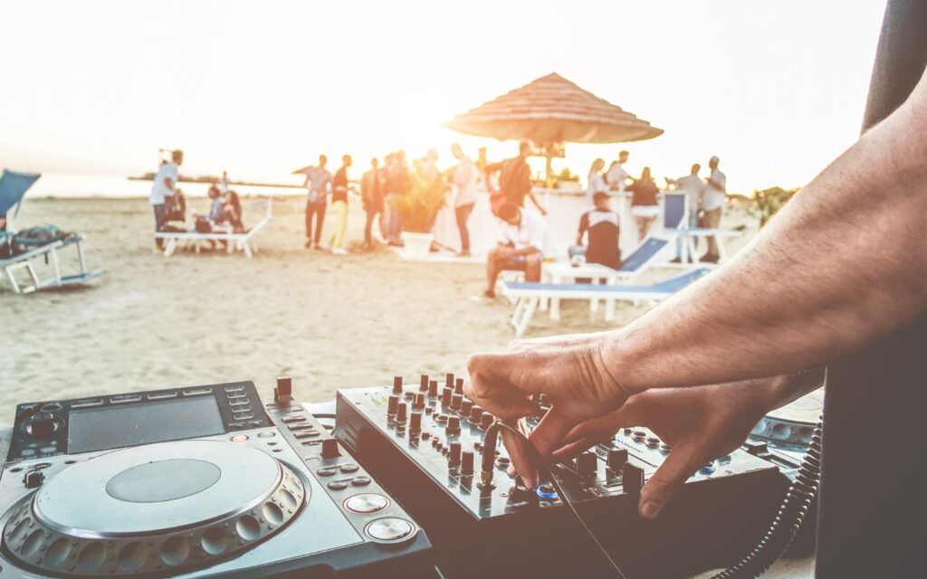 DJ on a beach 