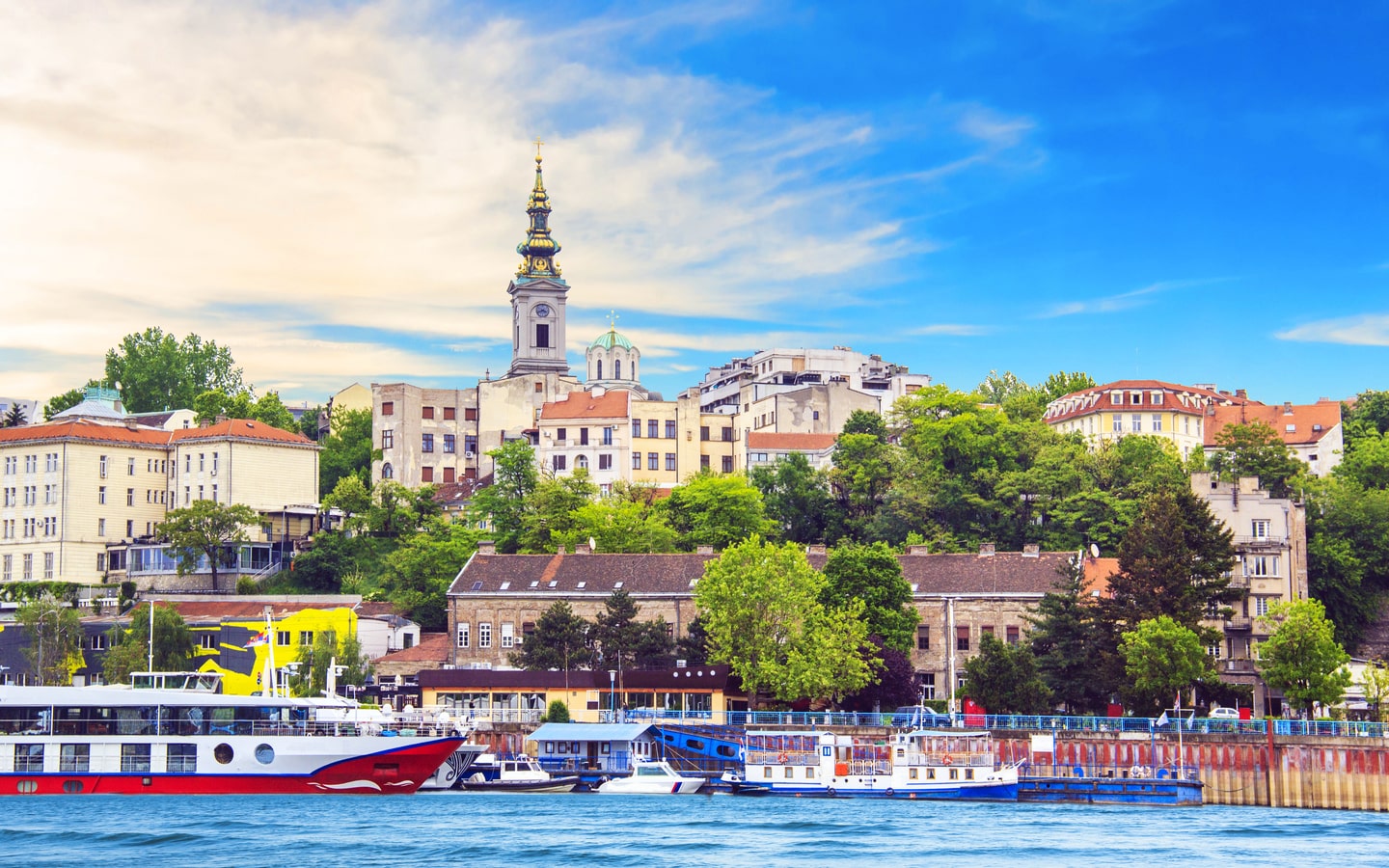 View of the port of Belgrade