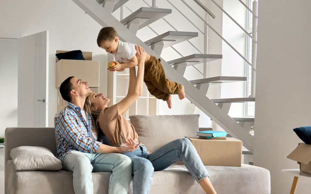 family in a home bought using prypco mortgage