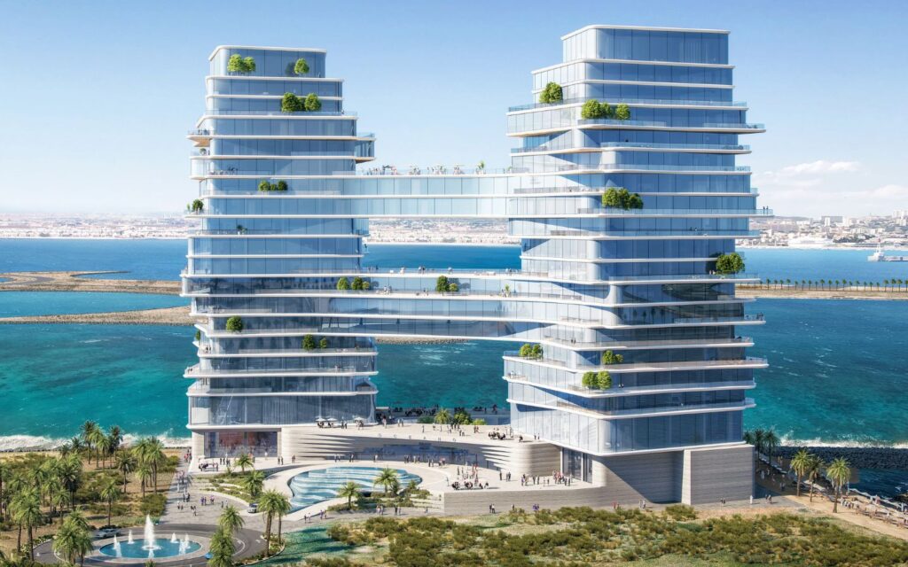 outside view of oceano towers by luxe developers RAK