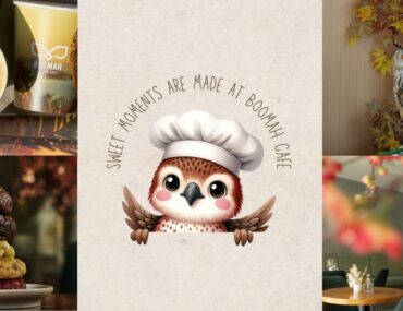 glimpses of Boomah cafe in Abu Dhabi