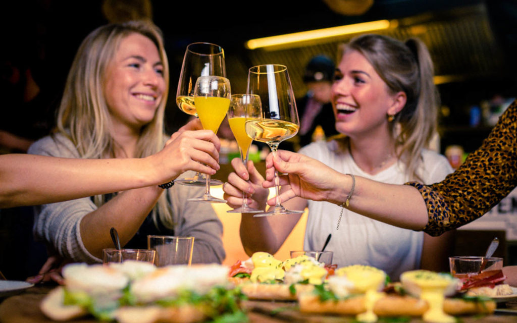 women enjoying brunch