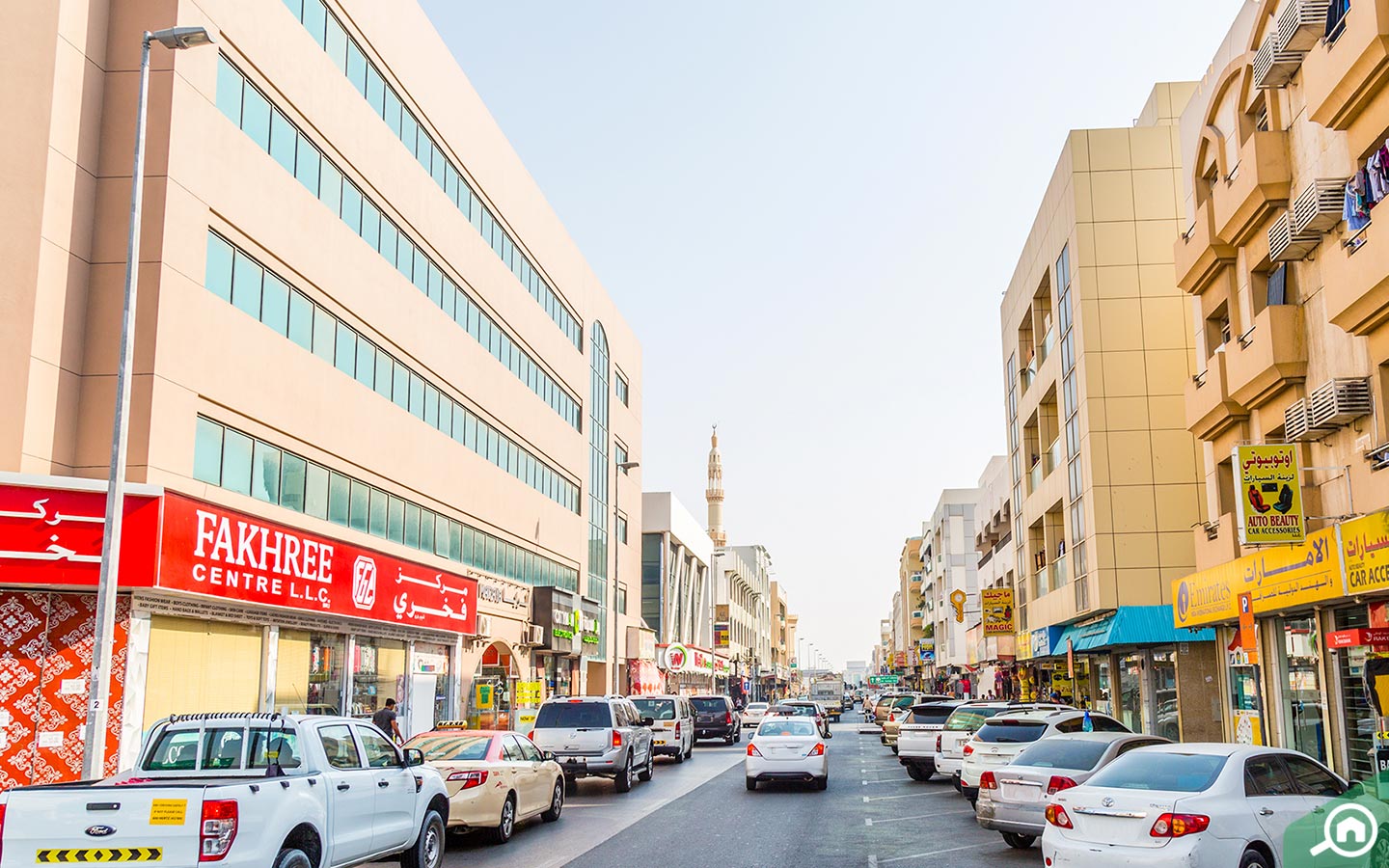 Cars parked in Bur Dubai