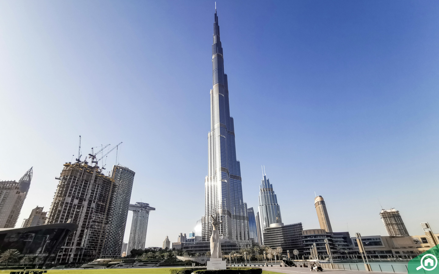 View of Burj Khalifa from Burj Park