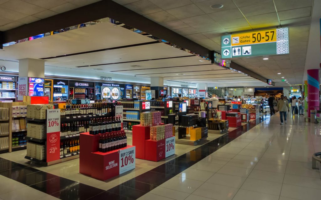 alcohol selection at Abu Dhabi Airport Duty Free