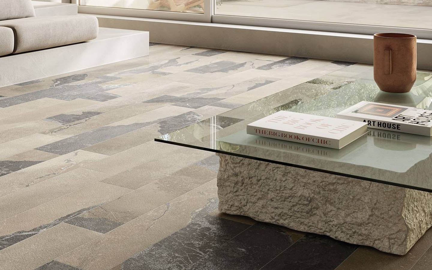 بلاط غرفة جلوس من سيراميك رأس الخيمة