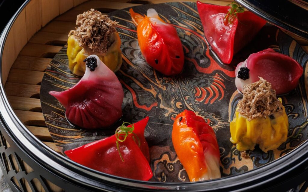 Sushi in a restaurant at Ciel Dubai