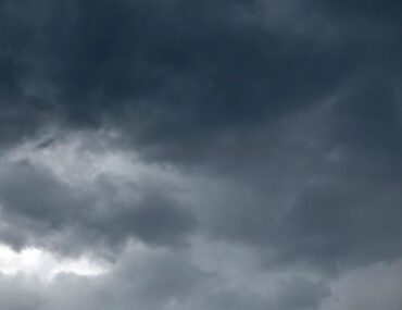 Thick rain clouds over Dubai skyline thanks to cloud seeding in the UAE