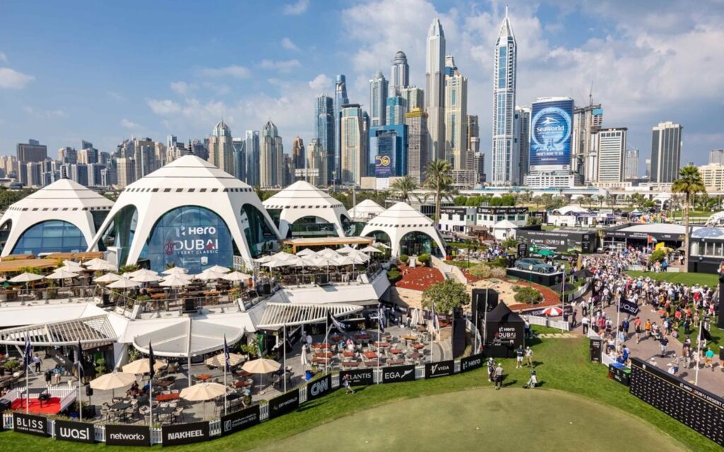 aerial view of one of the popular Dubai sports events annual