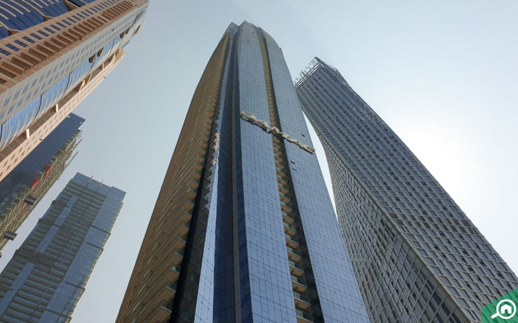 Exterior view of DAMAC Heights in Dubai Marina