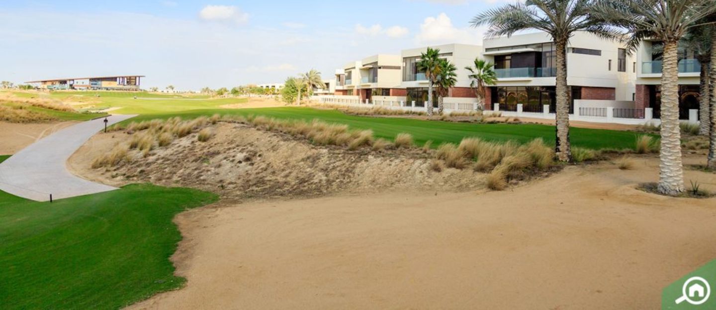 Views of DAMAC Hillls 2 golf course and villas