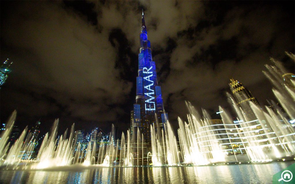 Dubai Fountain and Burj Khalifa