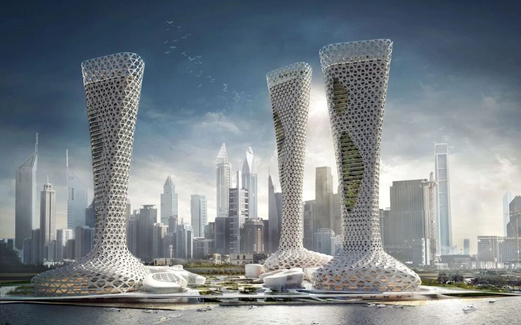 symbiotic towers will feature residential and commercial units