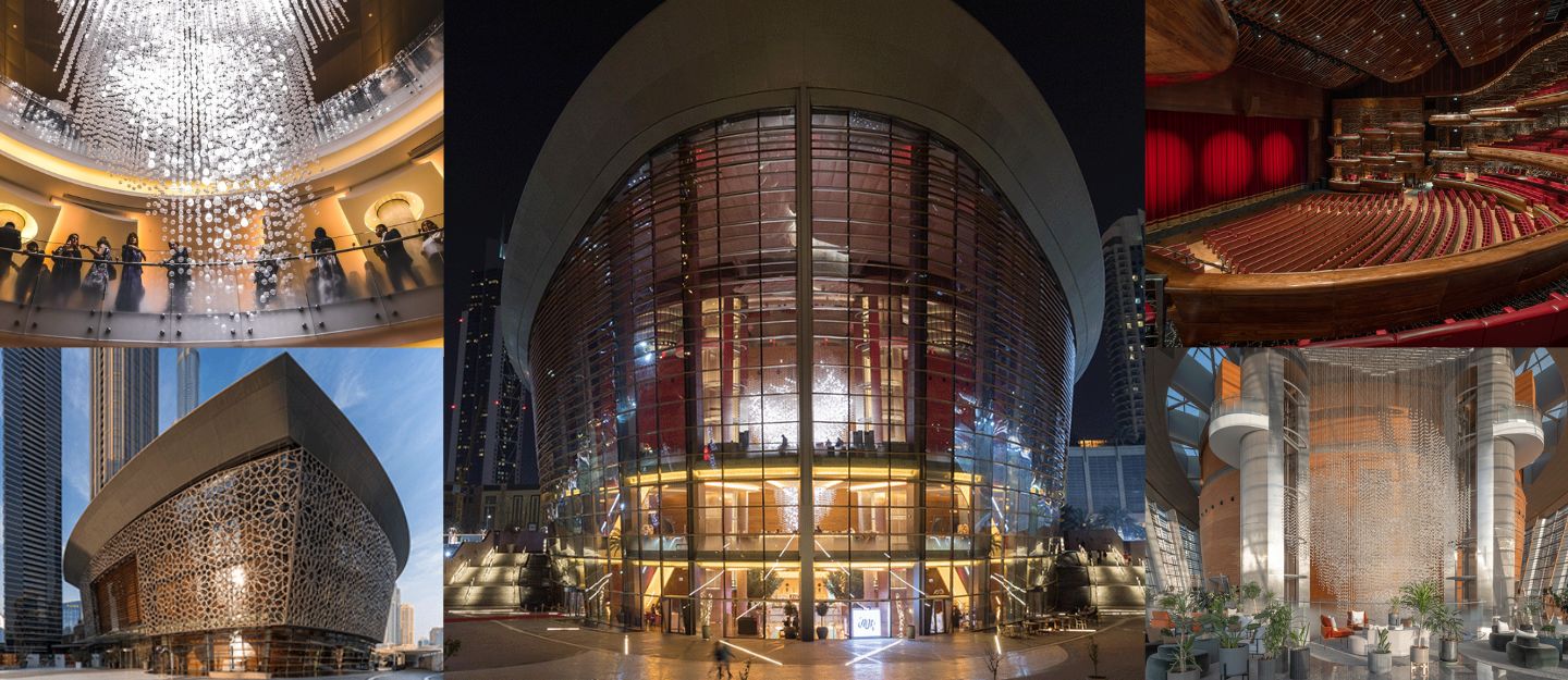 The iconic Dubai Opera in Downtown Dubai.