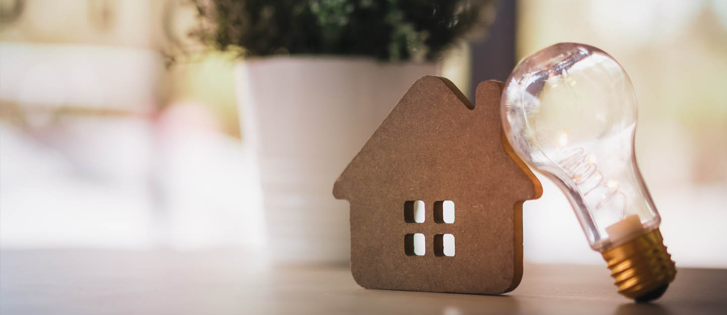 لمبة ومجسم بيت