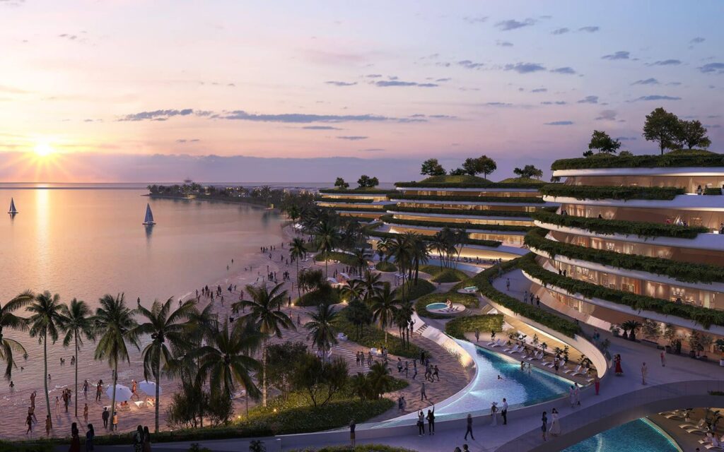 Palm Jebel Ali facilities featuring retail promenades, leisure zones, and waterfront amenities