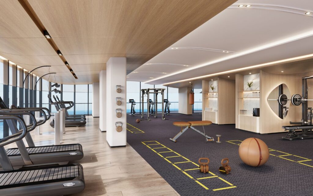 gym in la mazzoni al marjan island