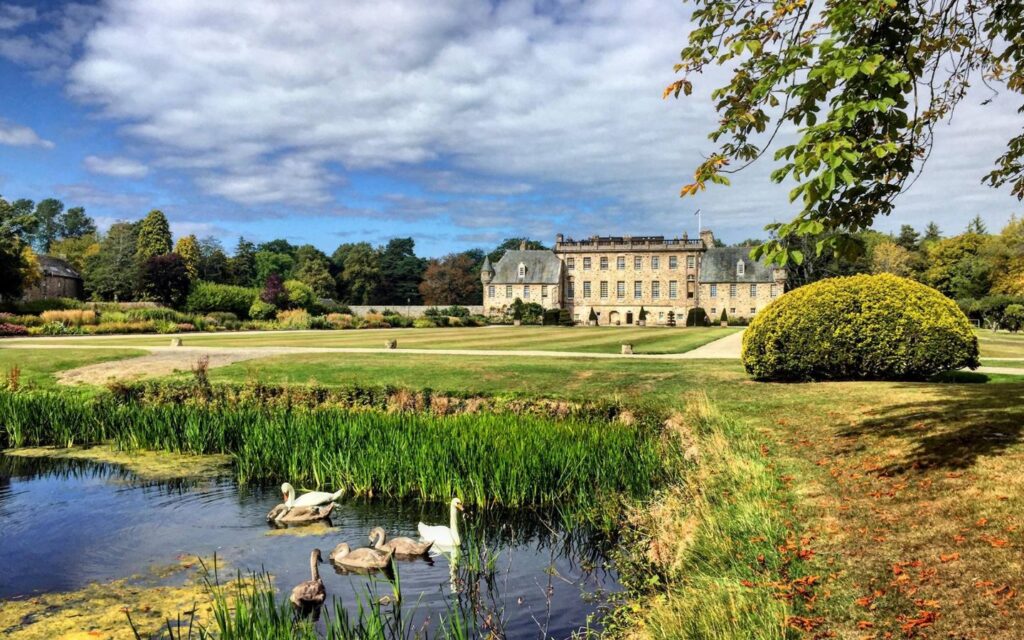 A view of the exterior of Gordonstoun school in scotland