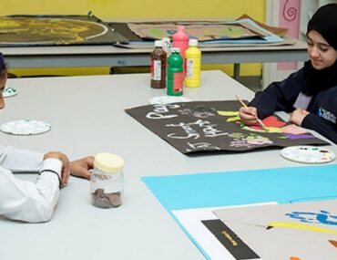 Two student studying at one of the government schools in Abu Dhabi