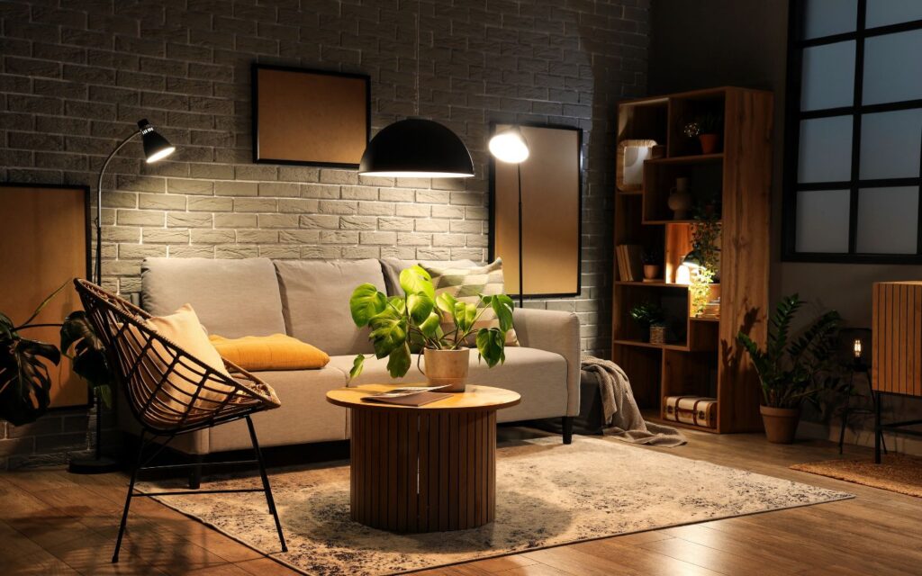Minimalist living room with open layout and simple décor fostering a peaceful home environment.