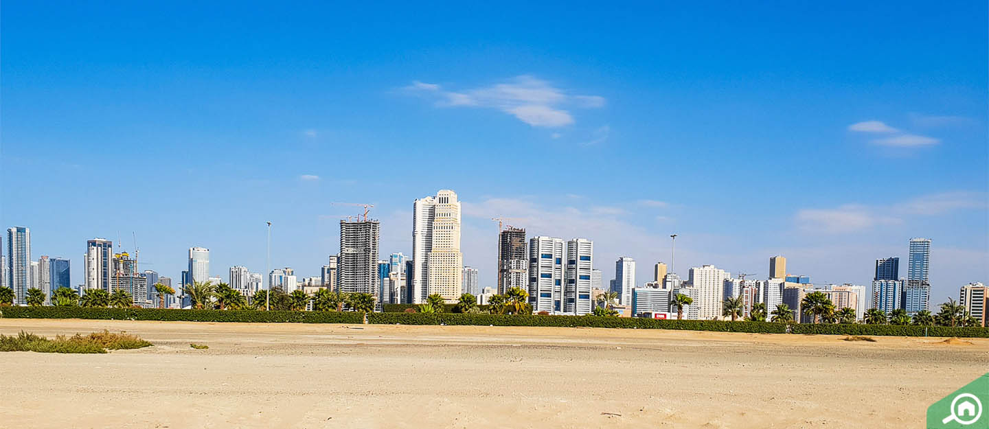 How much more do you pay for staying near the border of Dubai and Sharjah