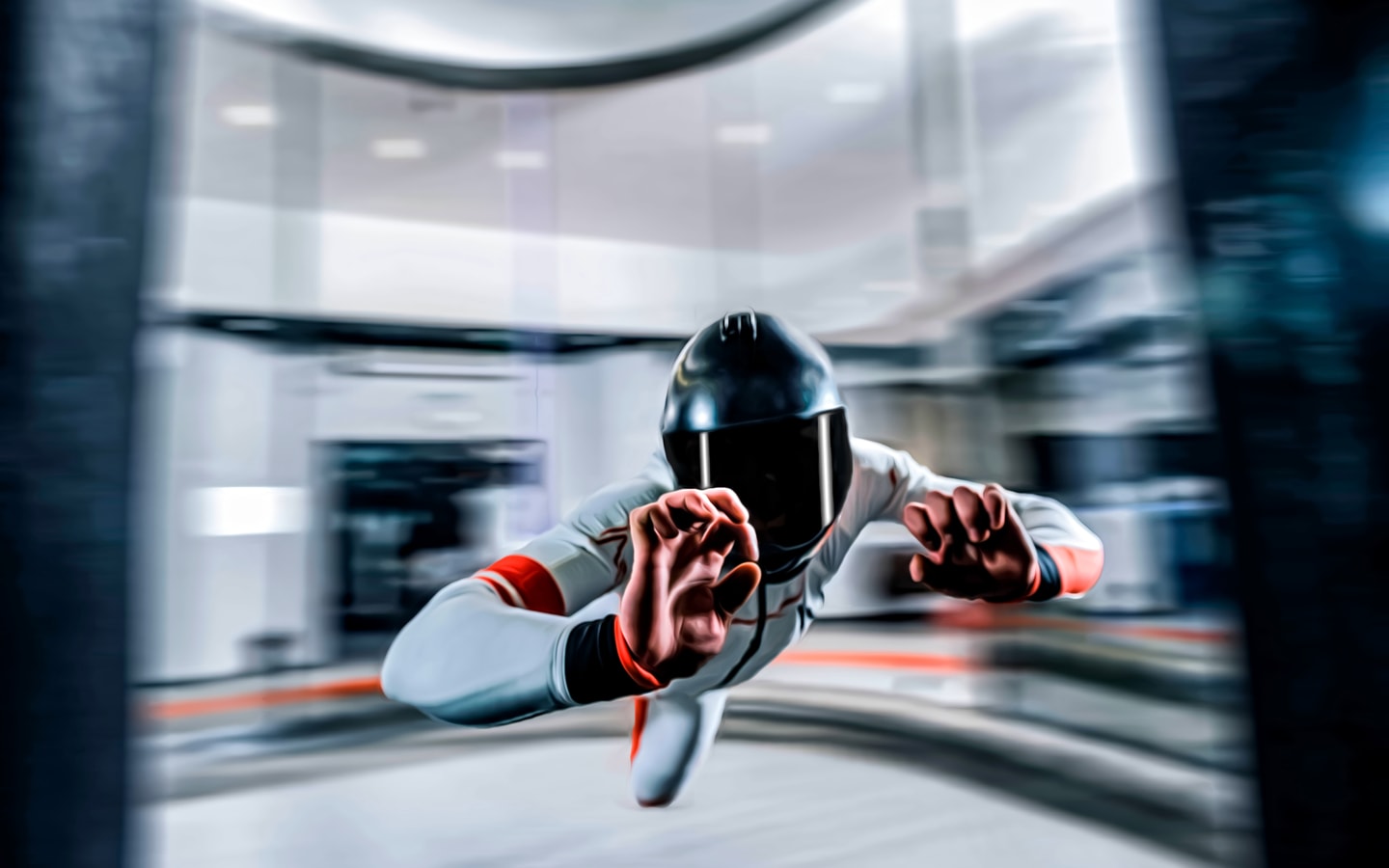 Indoor skydiving activity at CLYMB Yas Island