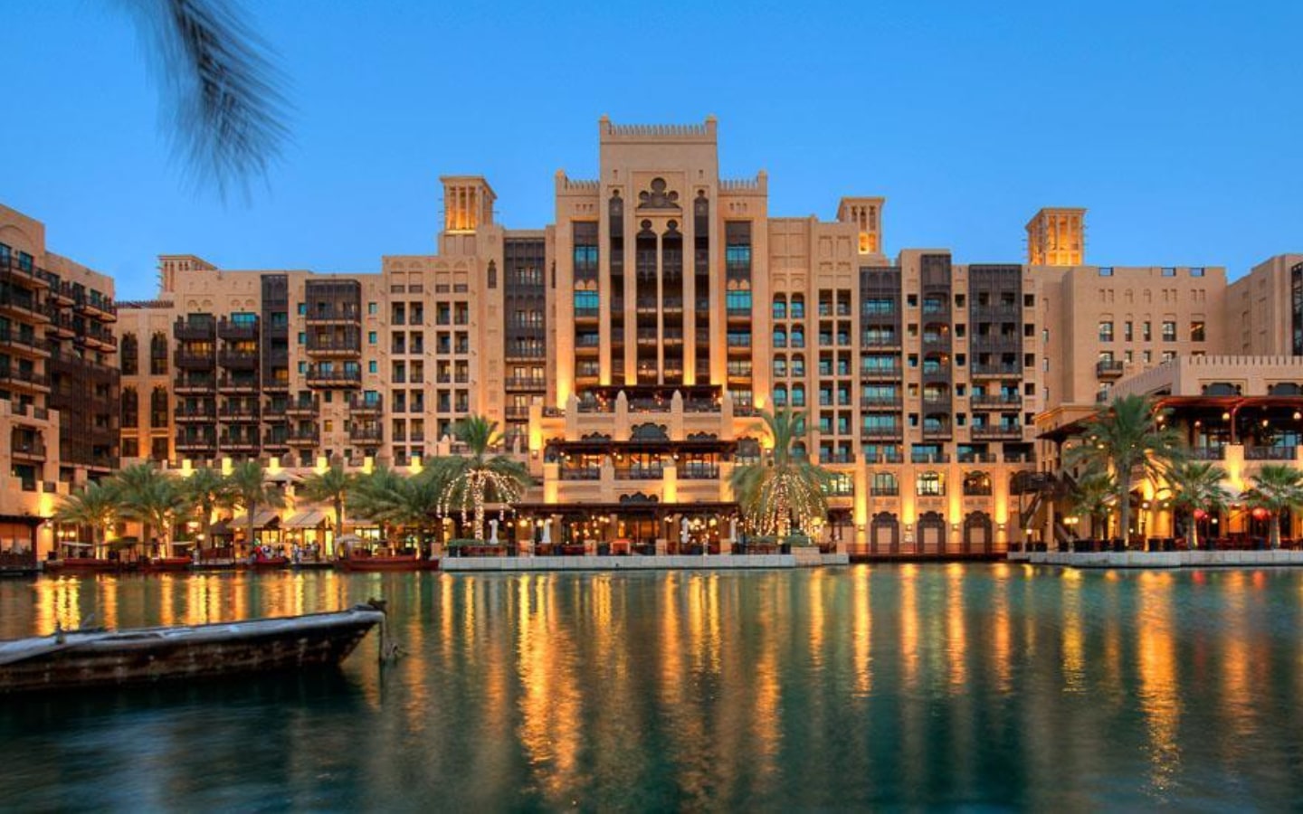 View of the canals and Jumeirah Mina A'Salam resort, which has Eid Al Adha staycations