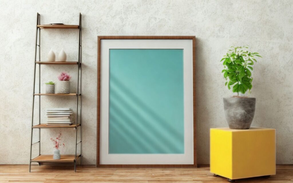 Minimalist leaning art wall decor ideas without drilling
