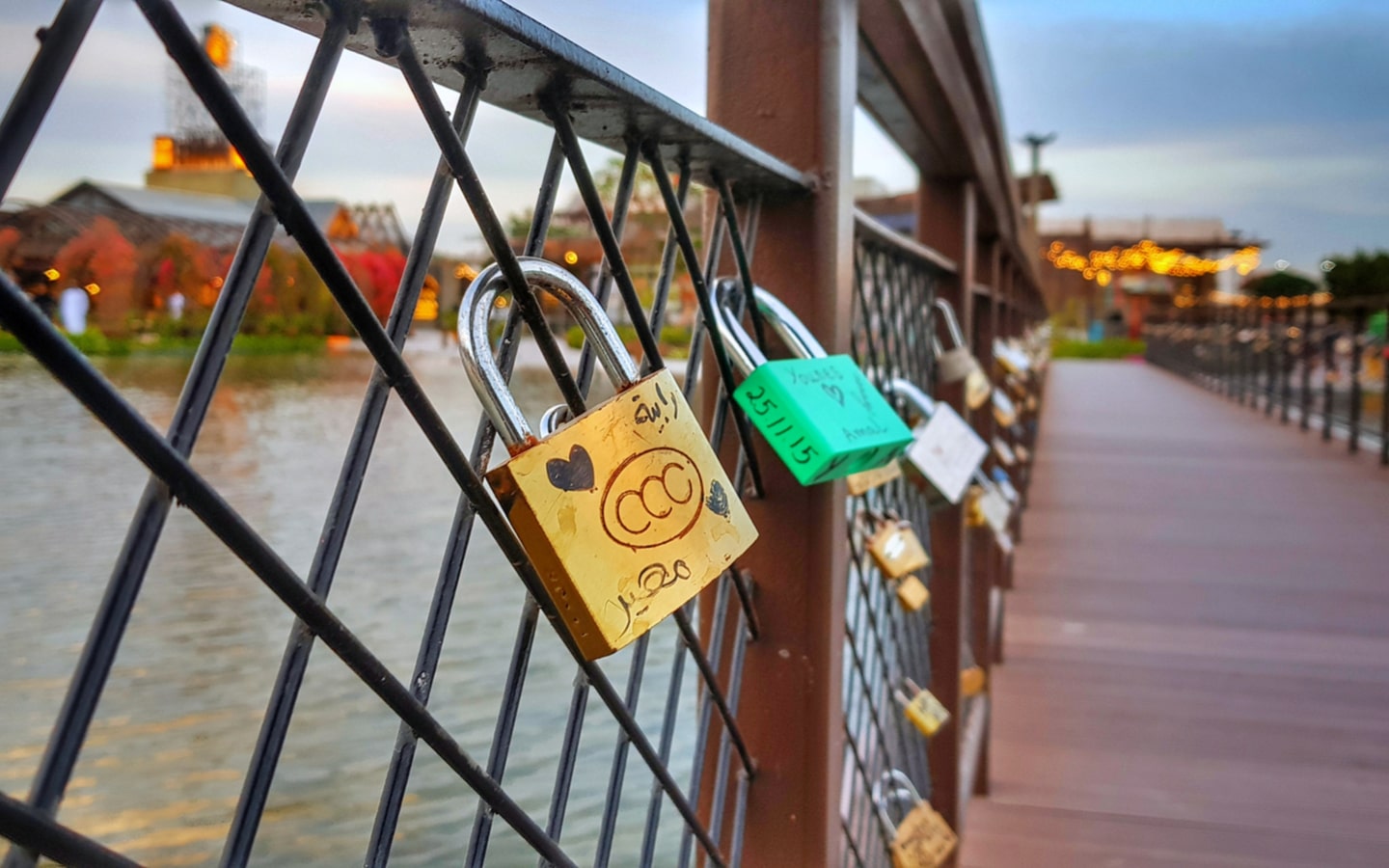 Love Lock Bridge in Dubai 