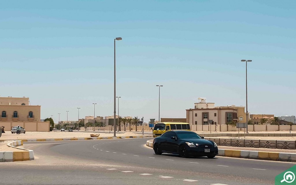 One of the streets of Mohammed Bin Zayed City