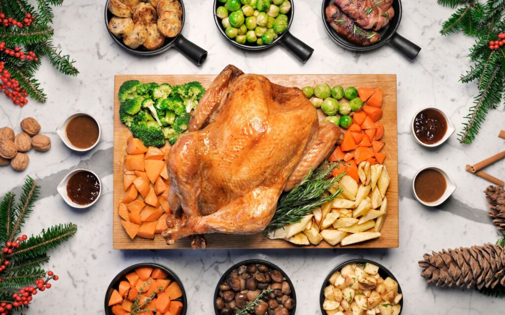 festive christmas dinner turkey takeaway in dubai hotel