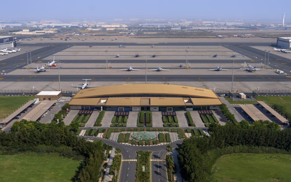aerial view of Mohammed Bin Rashid Aerospace Hub (MBRAH)